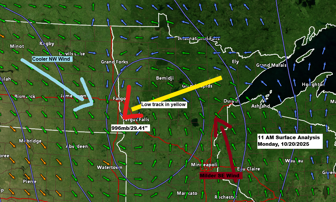 Weather Update: Low-Pressure System Moving Through Minnesota