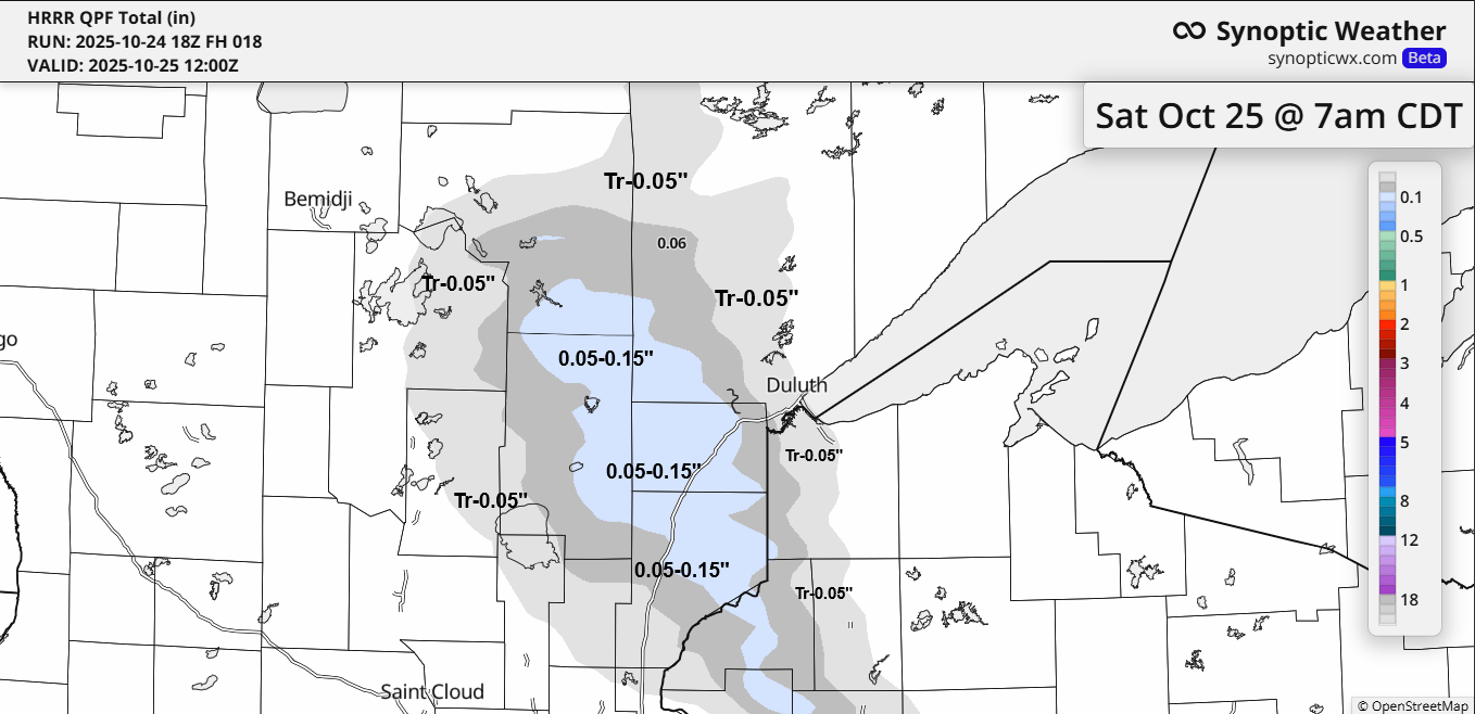 Light Rain Tonight: Northland Weather Update