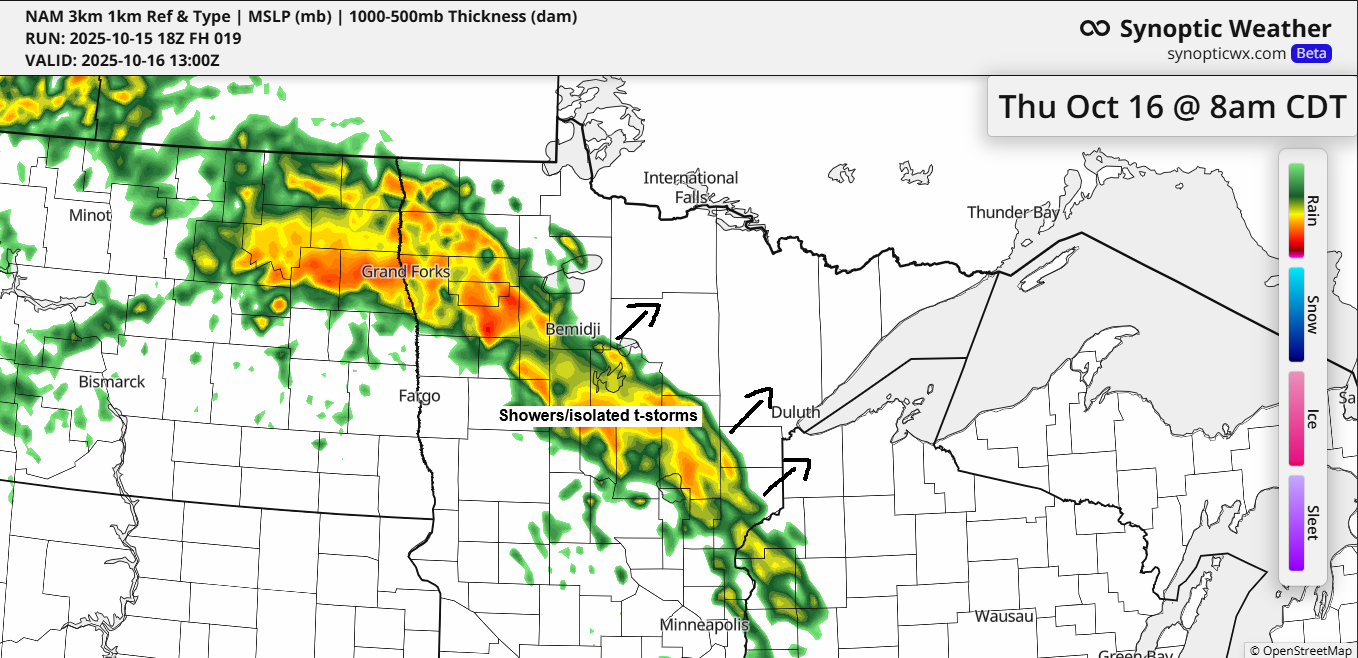 Northland Weather Update: Showers and Isolated Thunderstorms Ahead