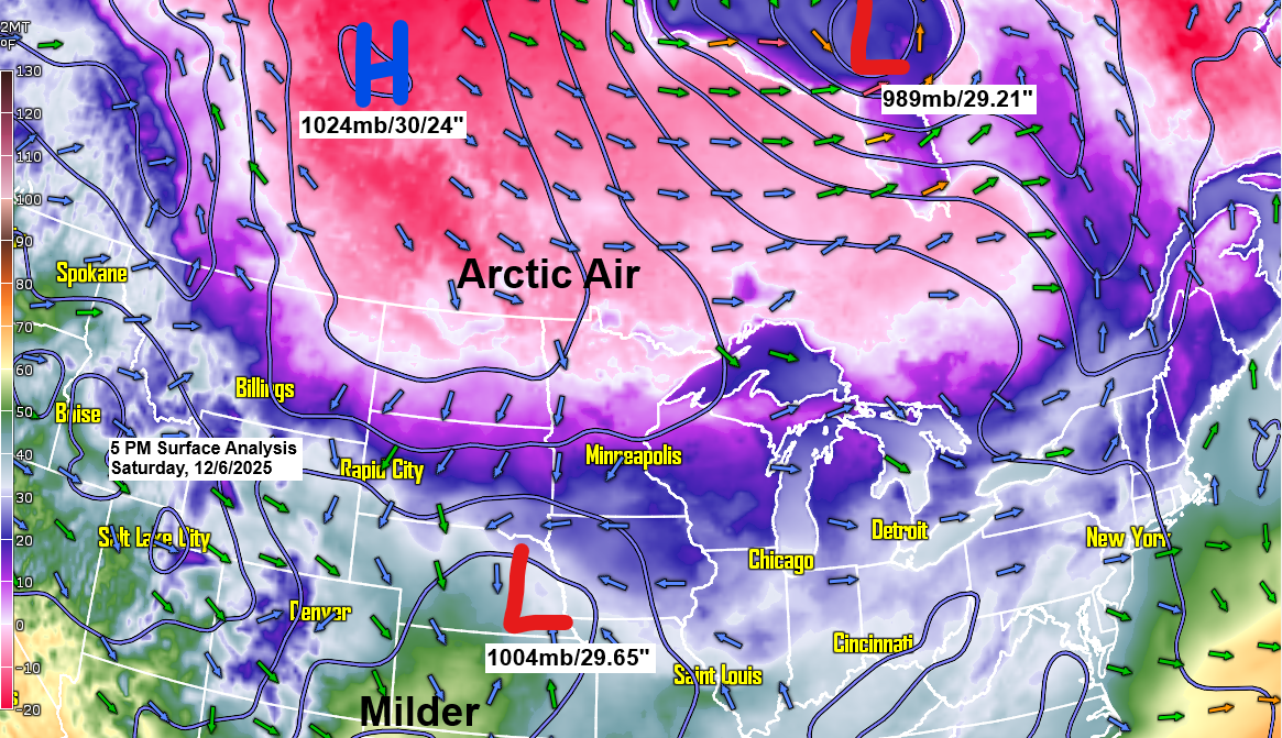 It’s going to be very cold tonight and Sunday, with a few chances of snow in the forecast.