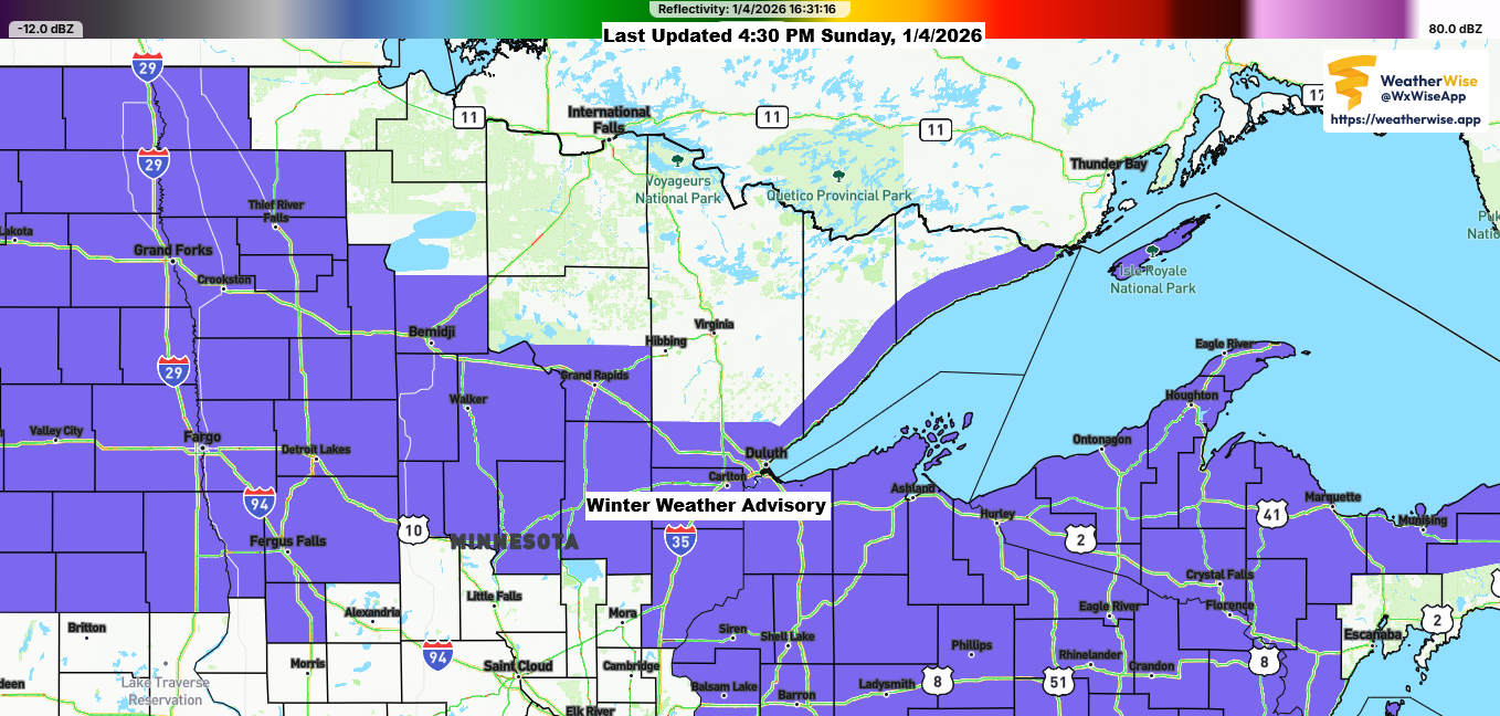 4 PM Winter Weather Update – January 4, 2026