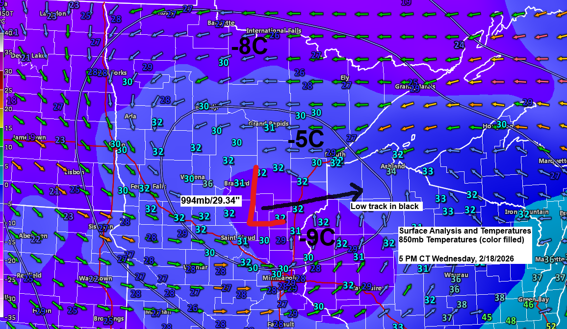 Winter Storm Update, 6 PM Wednesday, 2/18/2026