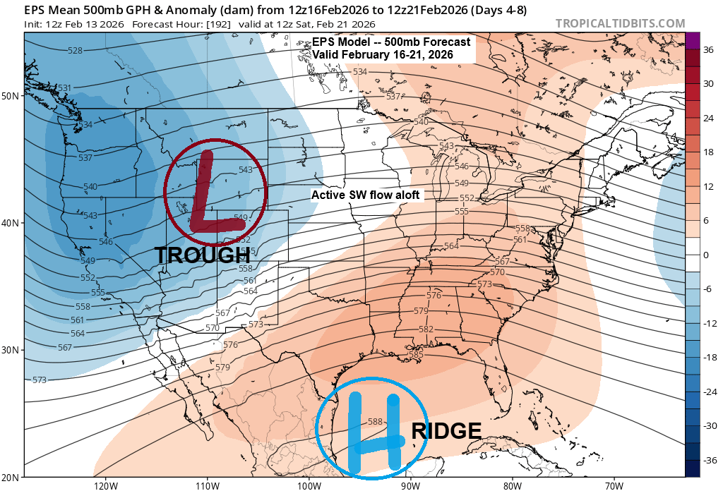 Mild weather this weekend, with the possibility of wind and snow by the middle of next week.