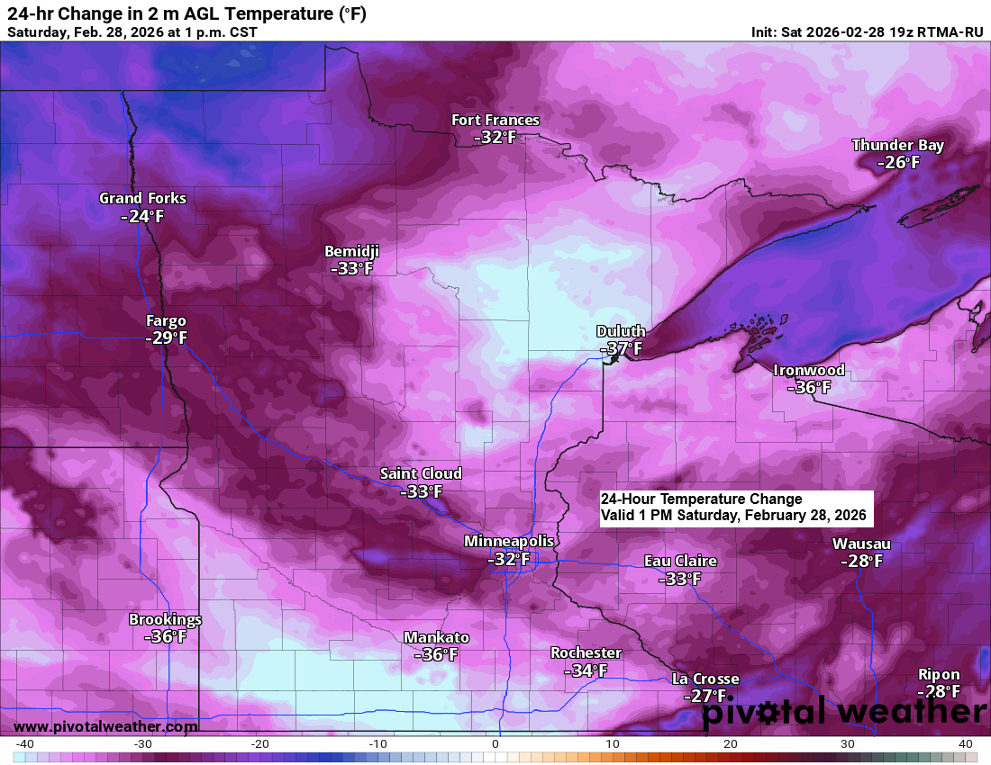 Cold Blast Peaks Tonight; Milder Air Moves In Monday