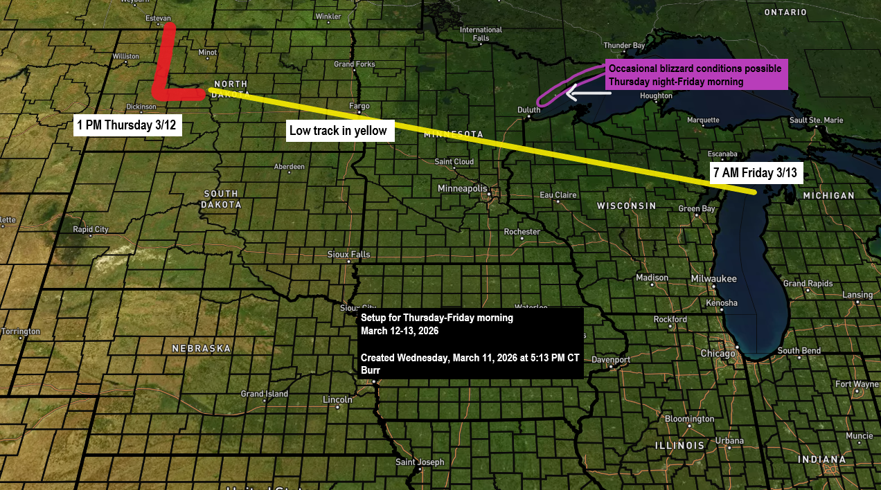 More snow is expected to roll in by mid to late Thursday afternoon.