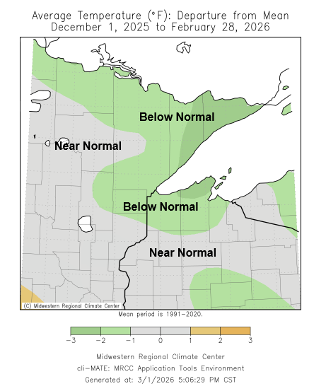 2025-2026 Winter Weather Recap: Duluth’s Temperature and Snowfall Analysis