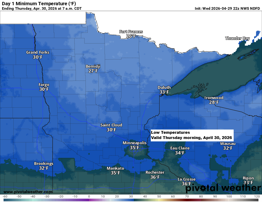 Late April Chill: Weather Update for Northeast Minnesota and Northwest Wisconsin