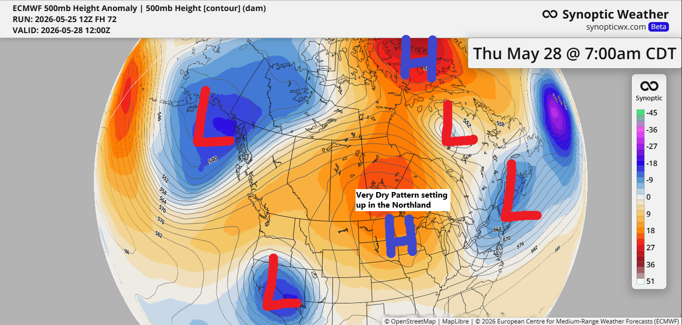 Weather Update: Dry Days Ahead for Northeast Minnesota and Northwest Wisconsin