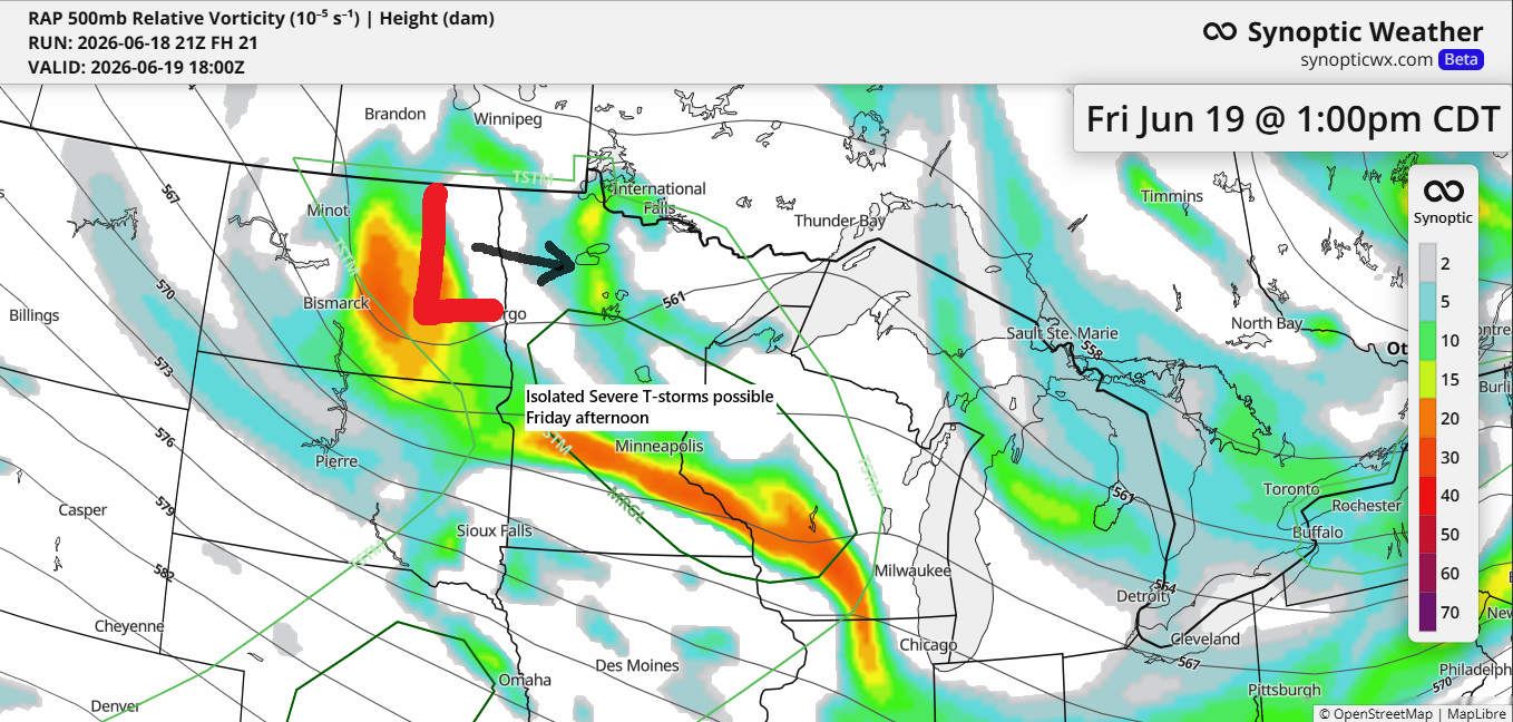 Friday Brings Scattered Showers and Thunder Chances to the Northland