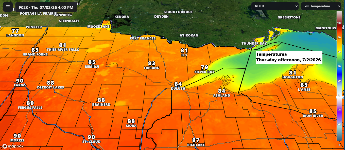 80s Thursday Before East Winds Bring a Cooler Weekend