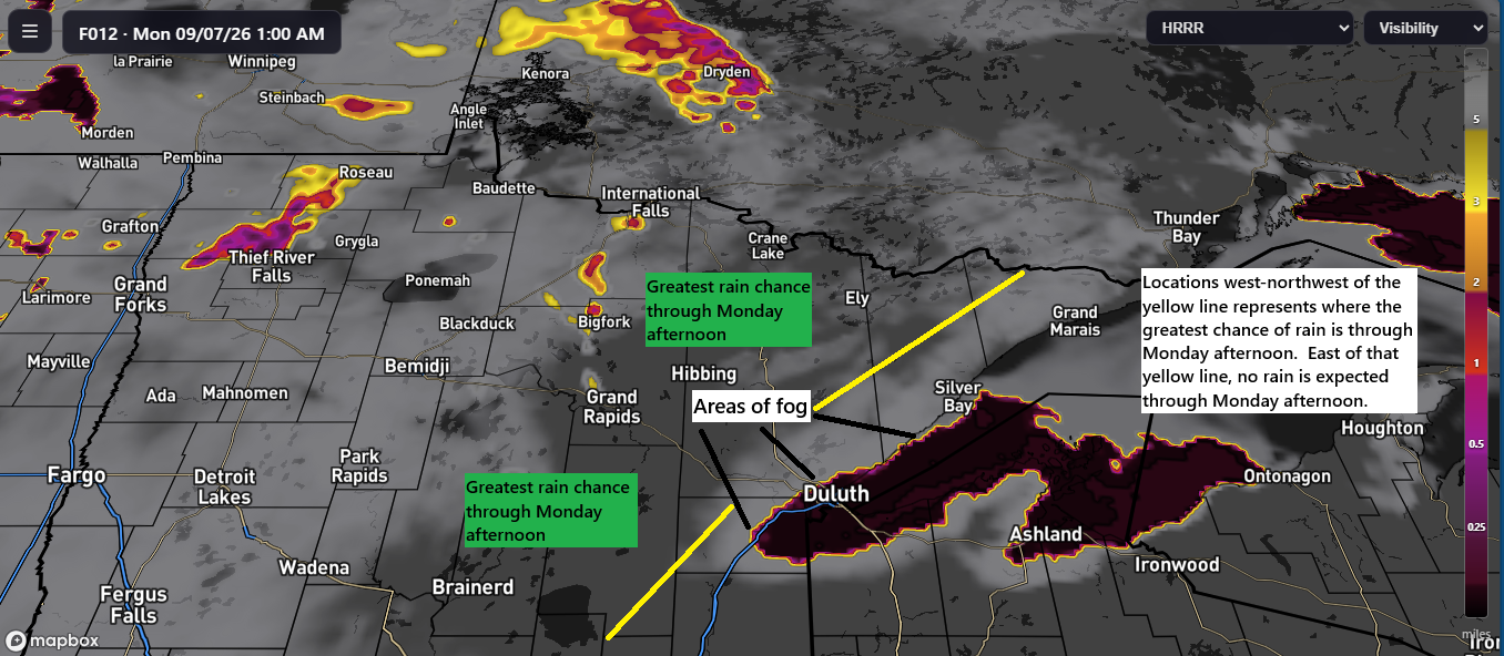 🌧️Rain Stays West Through Monday; Twin Ports Rain Arrives Monday Night