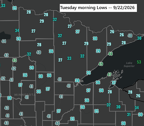 Low Temperature Report – September 22, 2026