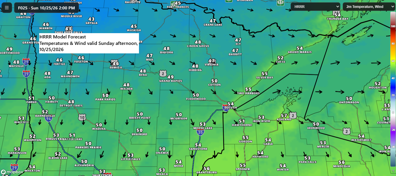 Duluth’s First Freeze May Wait Even Longer; Showers Fade Tonight, More Rain Chances Ahead for the Northland