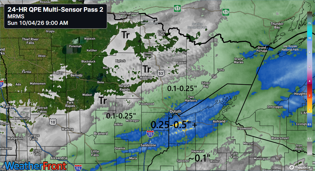 Saturday System Overachieves Across Eastern Minnesota and Northwest Wisconsin